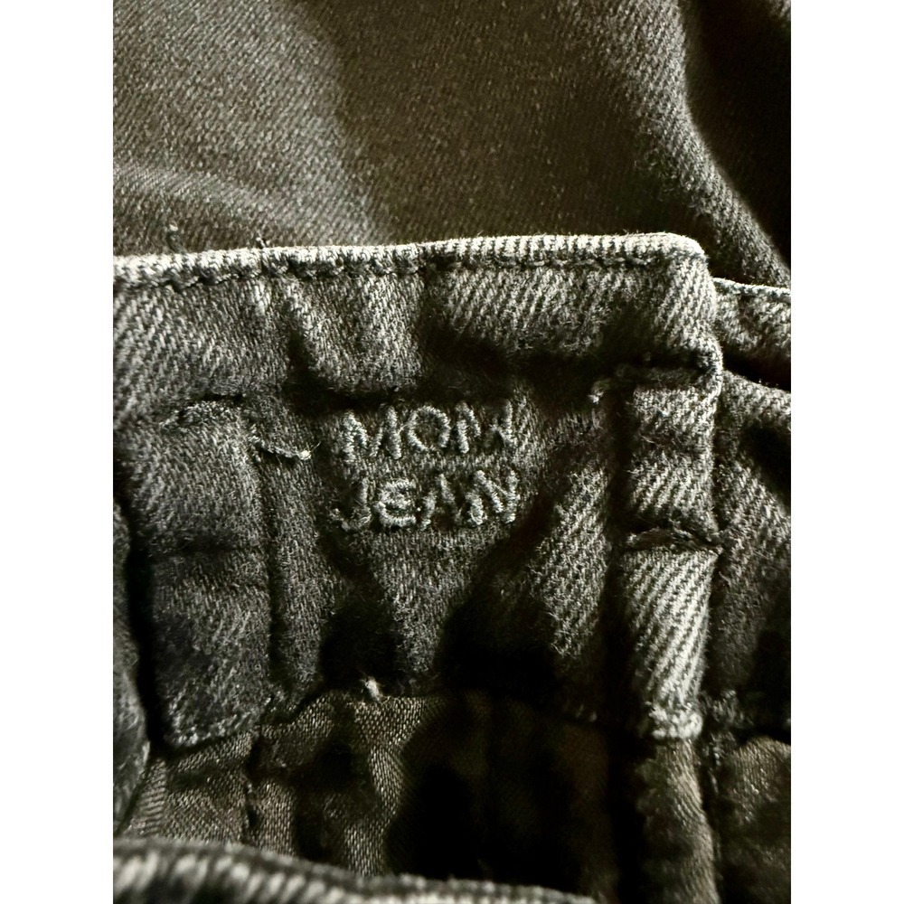 American Eagle Outfitters Mom Jeans Women's Size 4 Regular Black High Rise - Picture 7 of 8